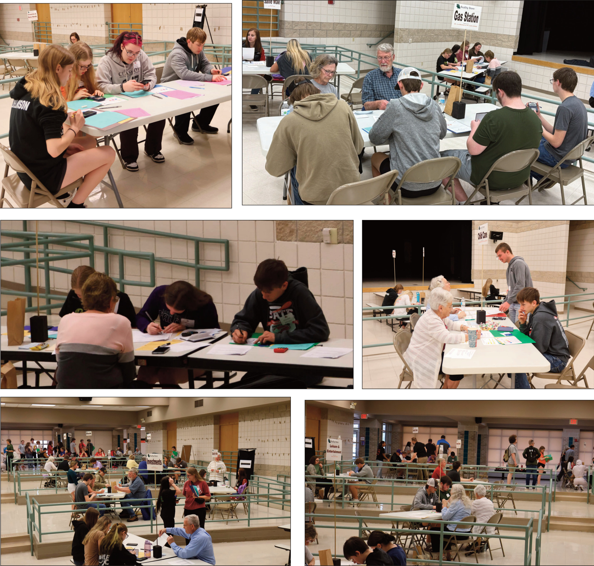 Group of people practicing financial literacy