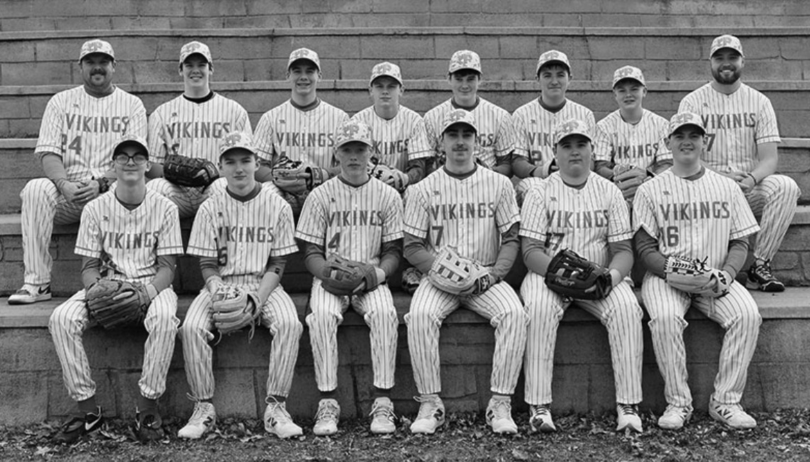 Members of this season's Pecatonica junior varsity baseball team are (I-r) front: Rylan Eitler, Reed Cassidy, Kale Hen- drickson, Linden Ula, Bo Leonard, Rylan Fisher; back: Coach Blake Bukowski, Simon Paust, Griffin Schlafli, Brayden Har- rison, Cayle Hirsch, Kayden Kurschner, Kieler Ames, Coach Drew Schliem. Missing from photo: Gaige O'Dair, Ray Gonzales-Murphy.