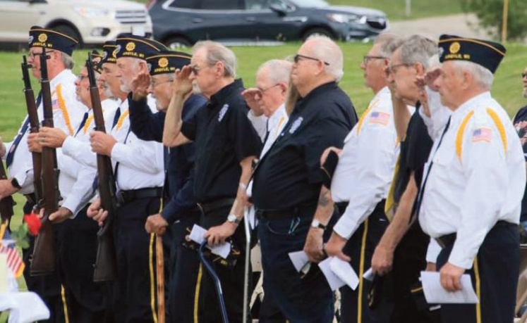 The Argyle American Legion 251 recently requested a name change. They will still be referred to as Argyle Post 251, but the true name is now Larson-Mason-Monson-Penniston Post 251. During their Memorial Day service, they held a dedication of the name change. The post is so named after Corporal Herman F. Larson, Specialist 4 Dennis R. Mason, Sergeant Phillip D. Monson. and Private First Class Howard E. Penniston. They also honored the EMT of the Year, Firefighter of the Year, Elementary Educator of the Year and High School Educator of the Year. More photos on page. 12. Photo by Kevin Gruenberg.