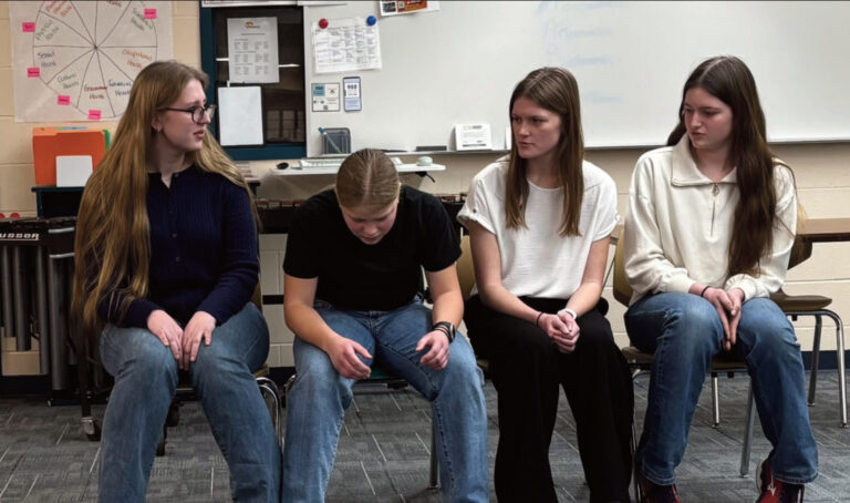 Scarlett Jacoby, Mazie Theorin, Sophie Howard, & Avery Webster performed their Play-Acting piece.